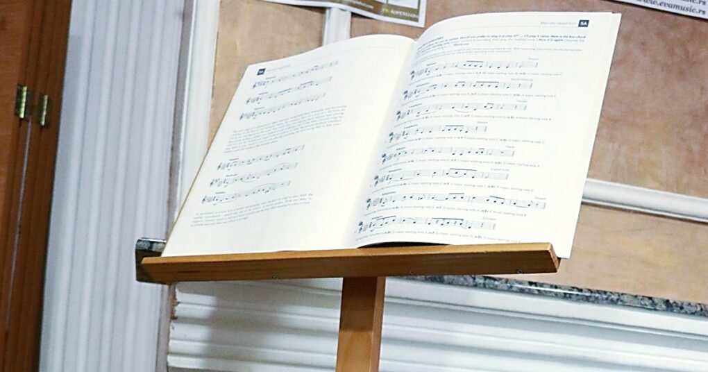 Aural test in the private music school "EVA" music